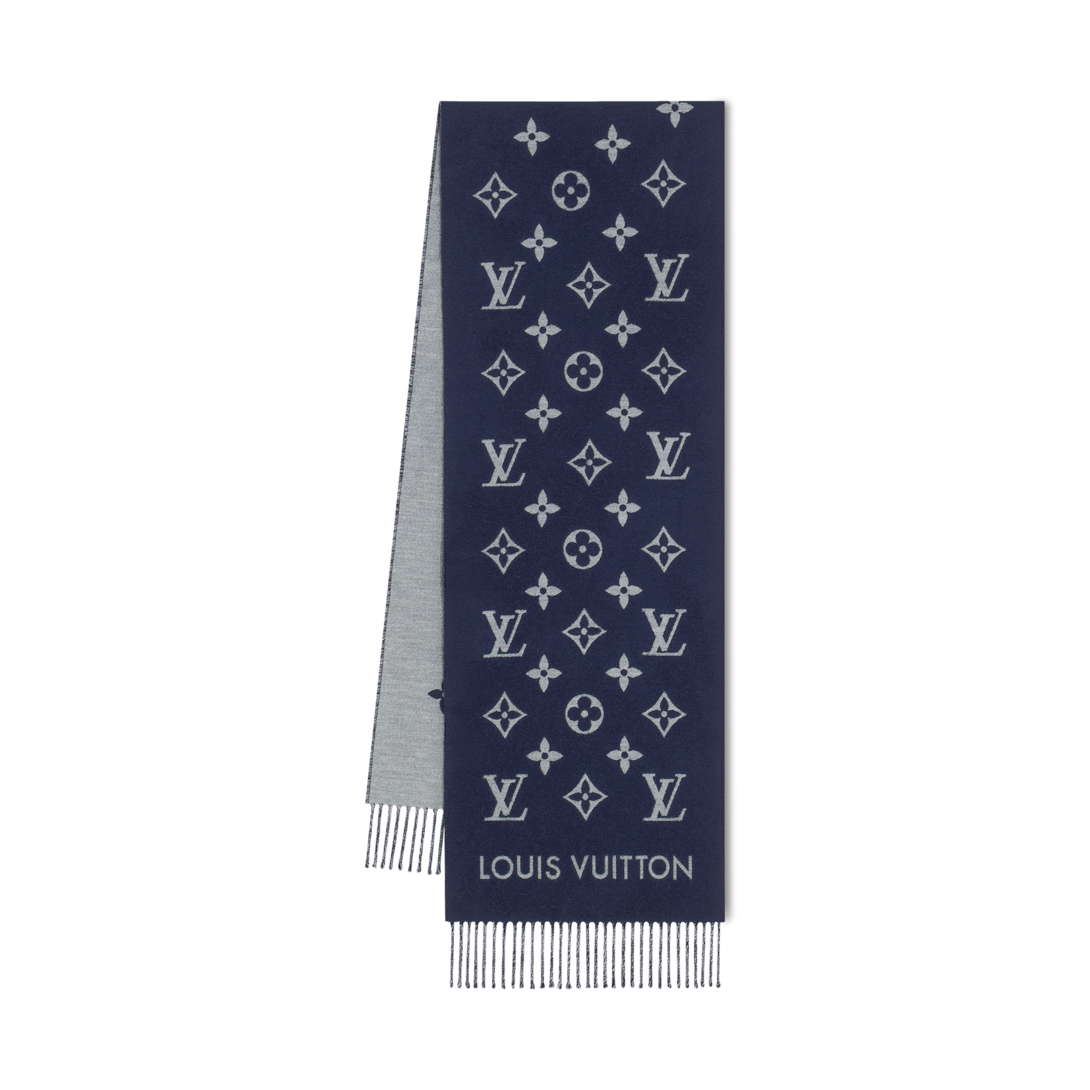LOUIS VUITTON ロゴ柄マフラー ネイビー All About Monogram Scarf S00 - Men - Accessories | LOUIS VUITTON ®